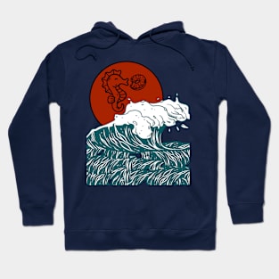 Seahorse Retro Art Hoodie